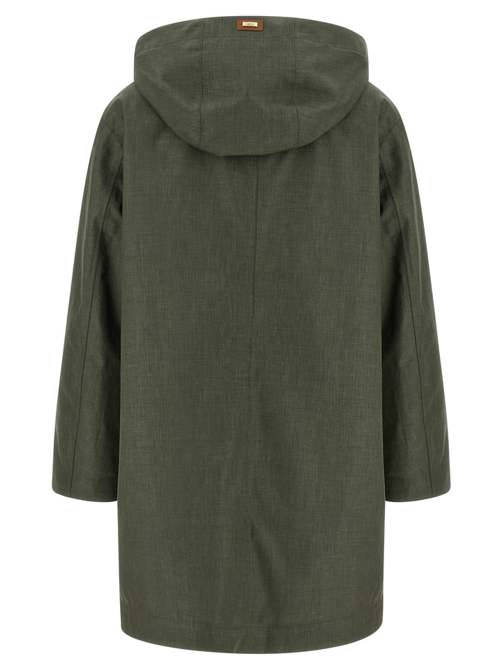 Herno Linen Raincoat Trench e Impermeabili - Verde | efafa0230cf245c0e54539294d5f3da2a487c6a8