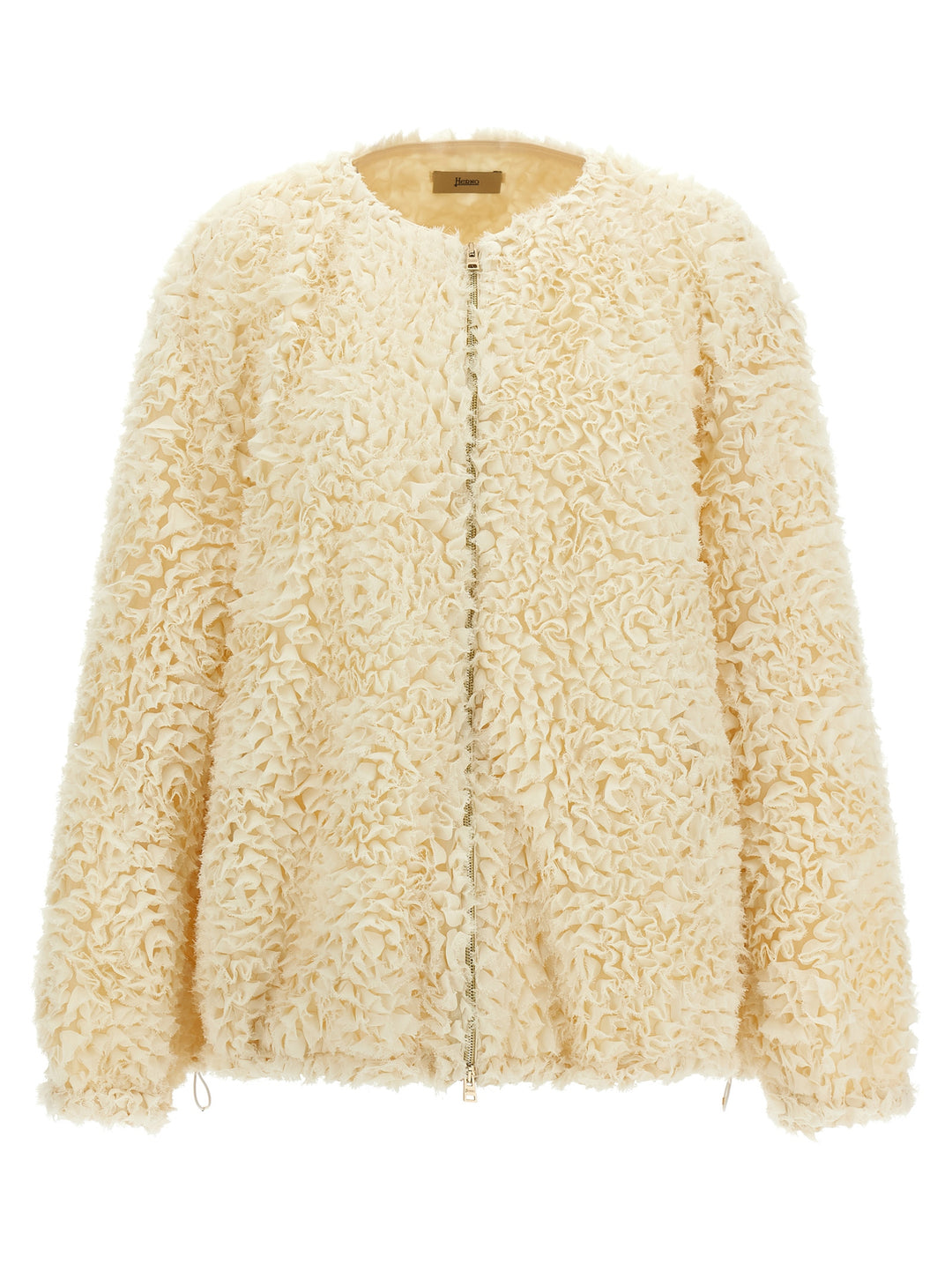Herno Mini Ruffle Jacket Puffer Jackets - Bianco | 2e1e3ea9dbf87d5bbe691b0e126a050caccb4769