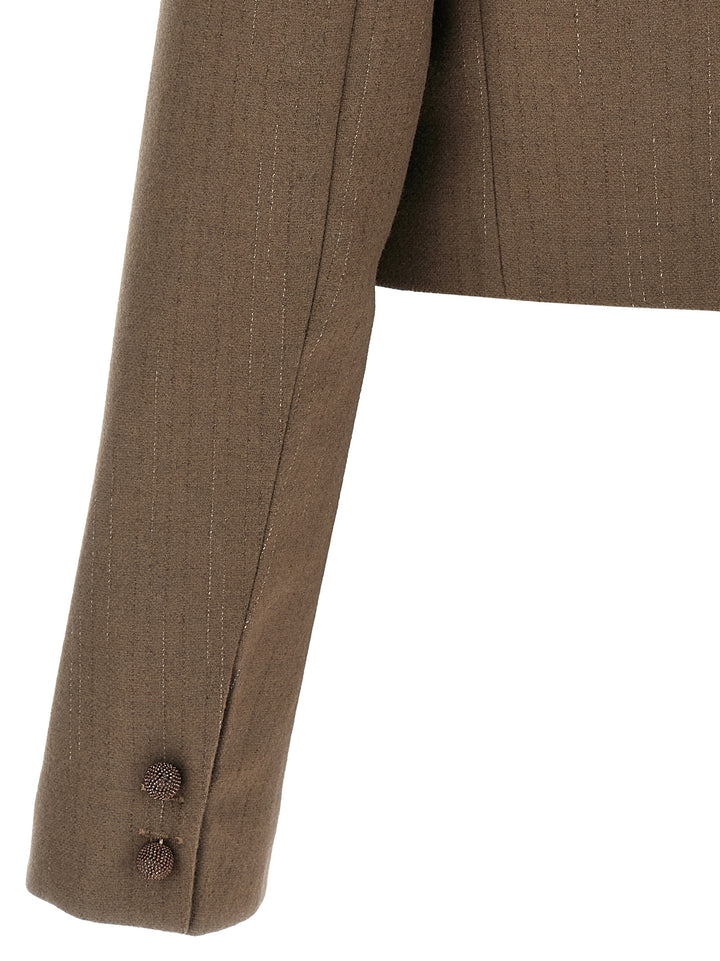 Fabiana Filippi Bolero Blazer BlazerS - Marrone | 68289099b9fd1921e0eea5ba15d7c9170ac6eedc