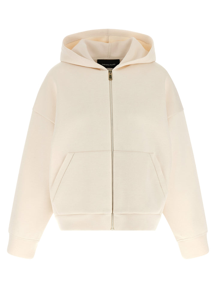 Fabiana Filippi Scuba Cashmere Hoodie Felpe - Beige | d227730041a1b2048bf565b6c8e155b09f3ae862