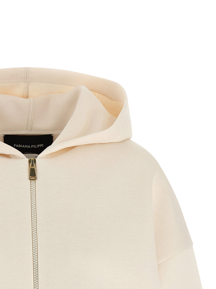 Fabiana Filippi Scuba Cashmere Hoodie Felpe - Beige | 45fac7dc435677b580592524004e9b43a8aa98f3