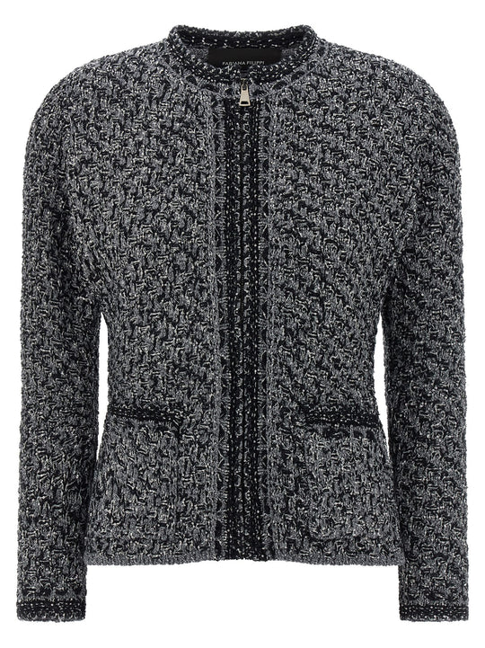 Tweed Jacket Puffer Jackets Blu