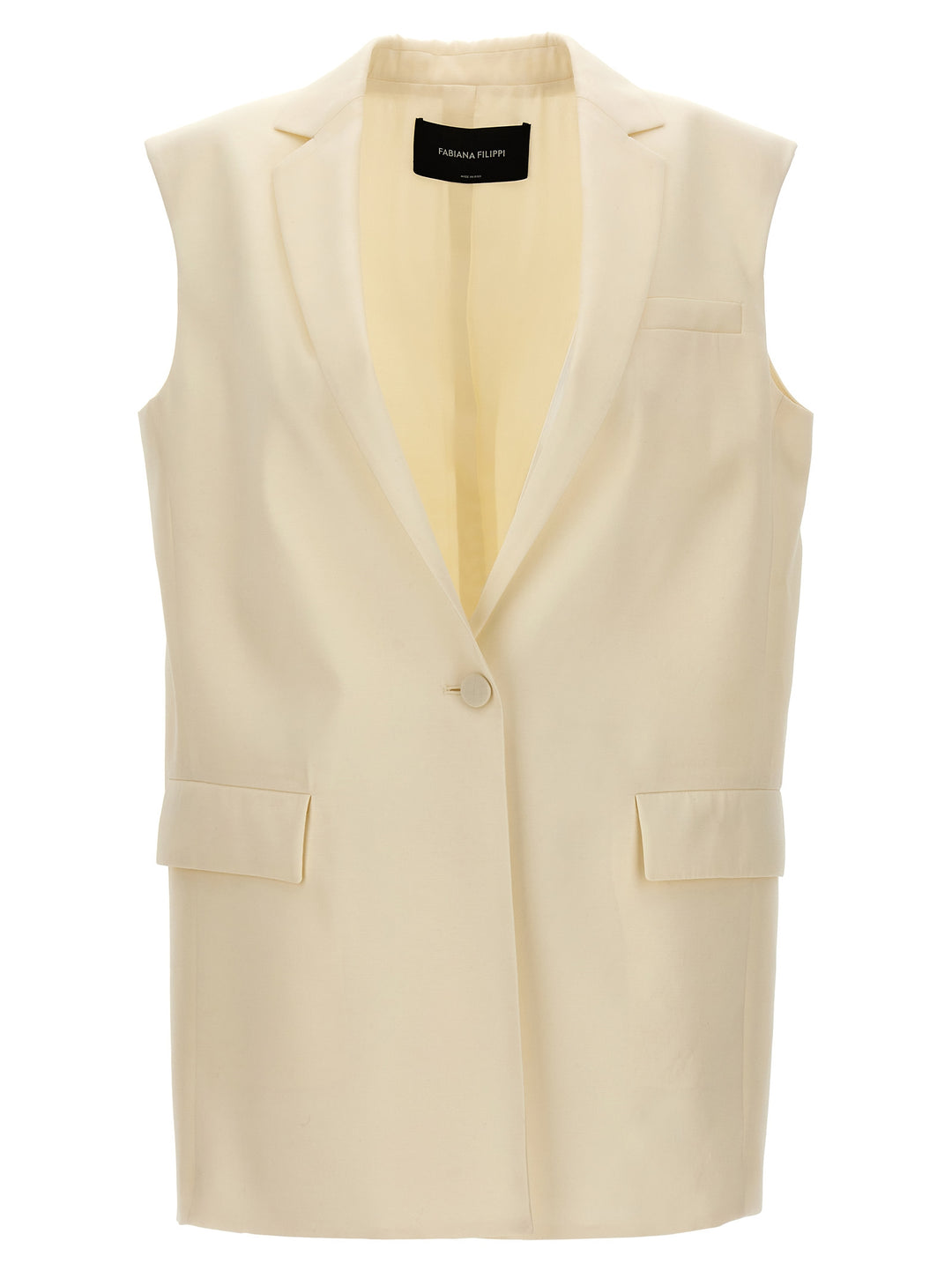 Oversized Vest Gilet Bianco