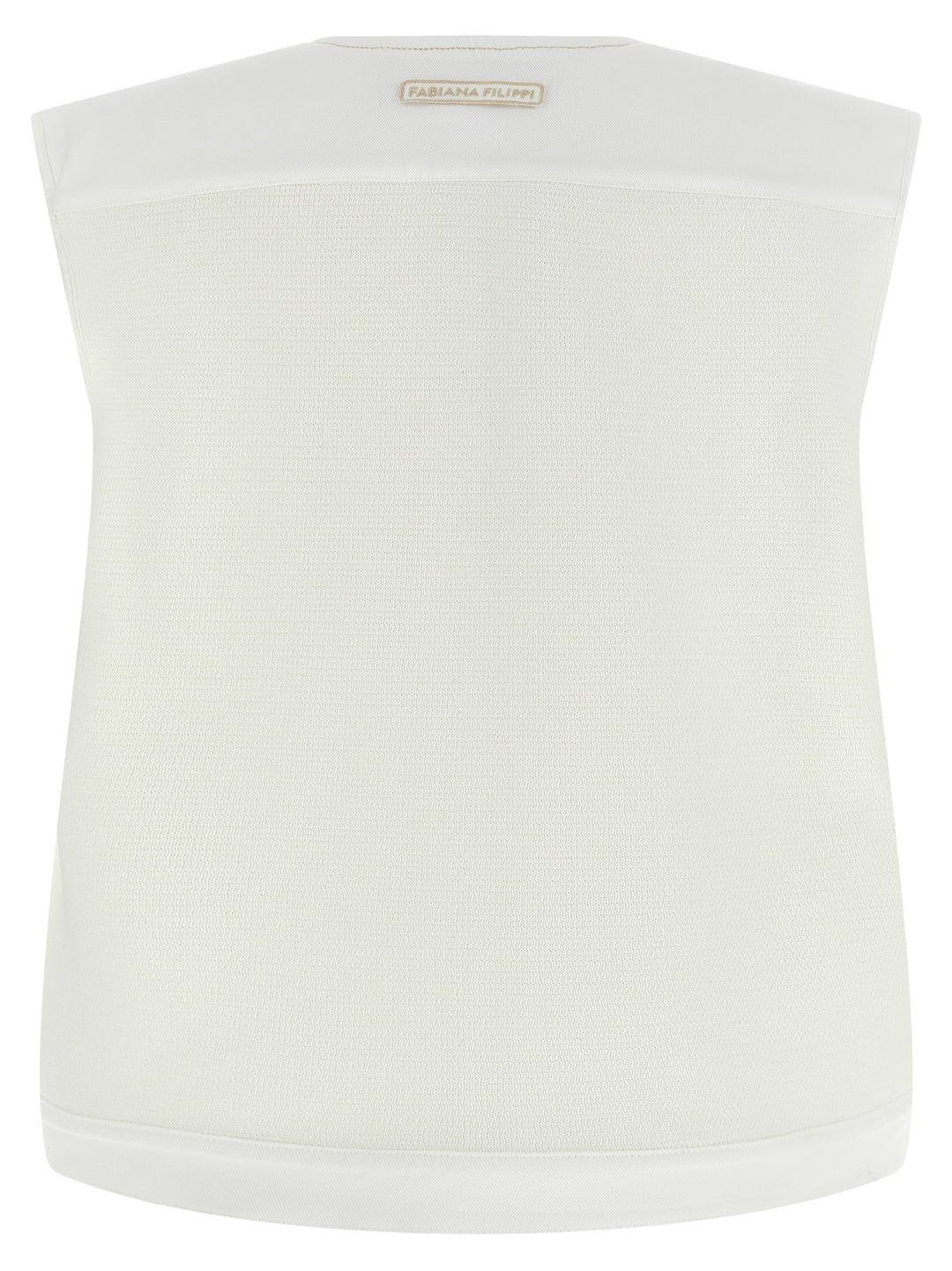 Fabiana Filippi Denim And Knit Vest Gilet - Bianco | e37265fcd8648e04ec38f34a4bef16eed72cd6ec