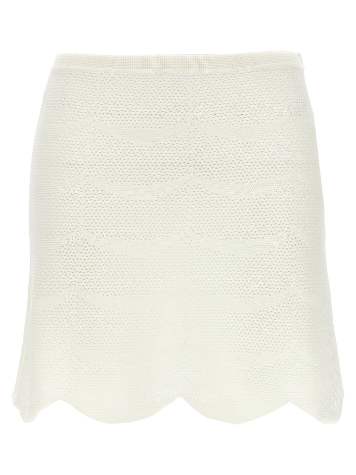 Tom Ford Crochet Mini Skirt Gonne - Bianco | 0a06772a91dd2ef06f3f7fb16acb454a8313a39e