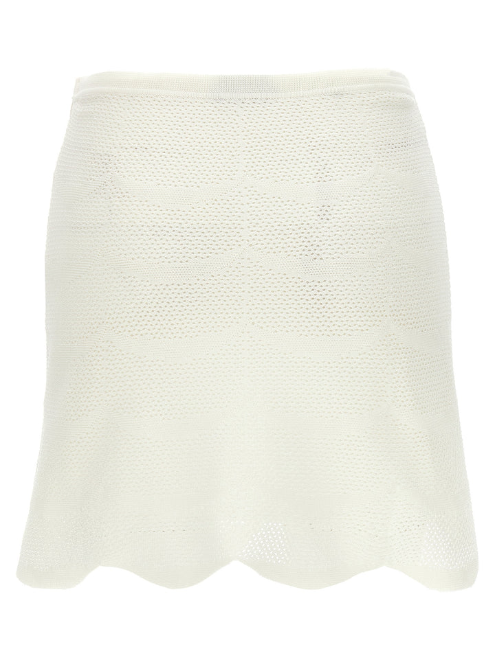 Tom Ford Crochet Mini Skirt Gonne - Bianco | 8f0ddd0cdf08ed503771a402cd59ac4f95a118ed