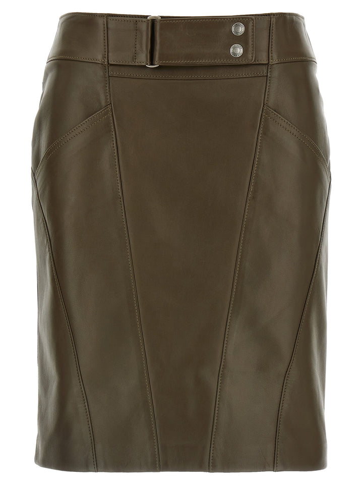 Tom Ford Nappa Skirt Gonne - Verde | e082f75667a191ed994fae186a85000ebaea62e9
