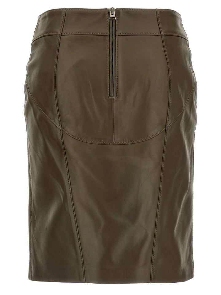 Tom Ford Nappa Skirt Gonne - Verde | 6f033082219e889c67926cdb519efc84327d9e08