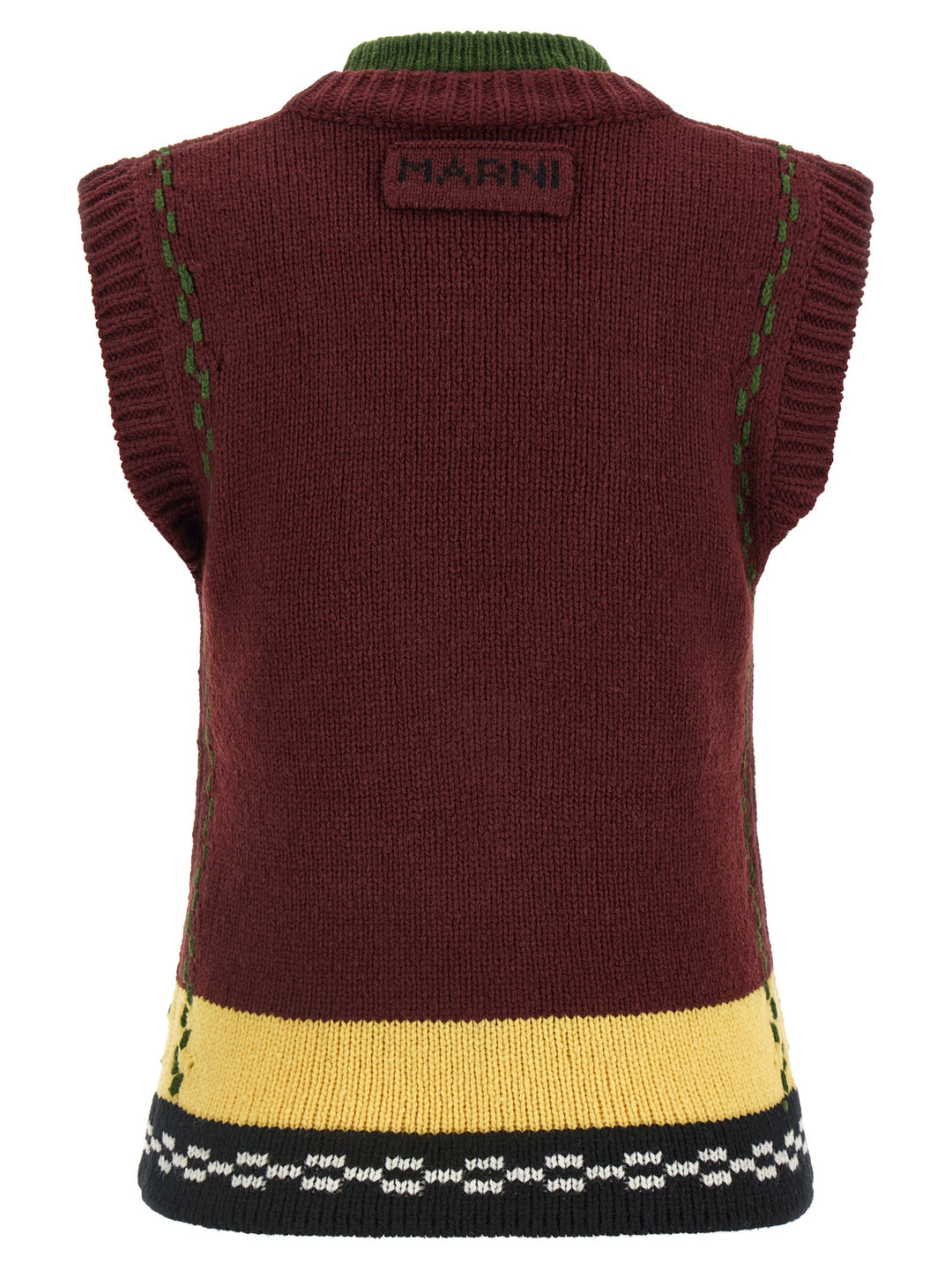 Marni Knit Vest Gilet - Bordeaux | 846ee67f8d8ef1e4f13a3e34ad8d4d34b1924543