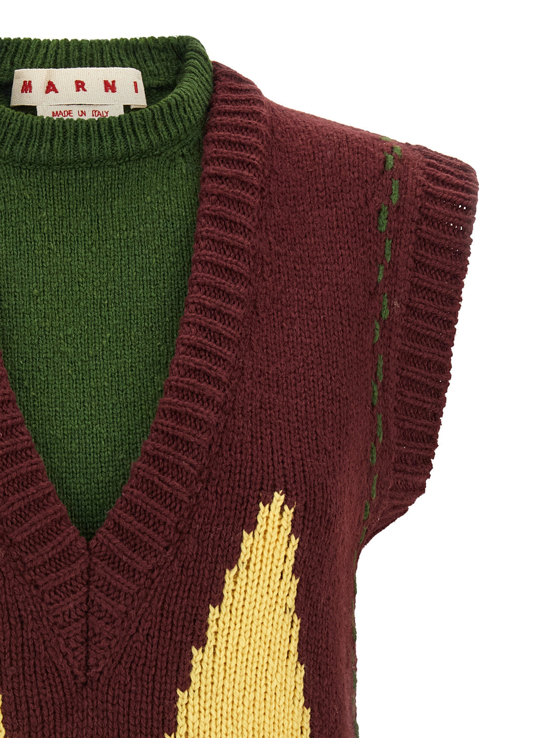 Marni Knit Vest Gilet - Bordeaux | 75a77cabfcc7a626e592cb0309acadfc4cb33fb4