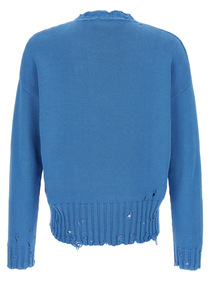 Marni Logo Embroidery Sweater Maglioni - Blu | 33dc899c15237a394041eb74251f601827417b84