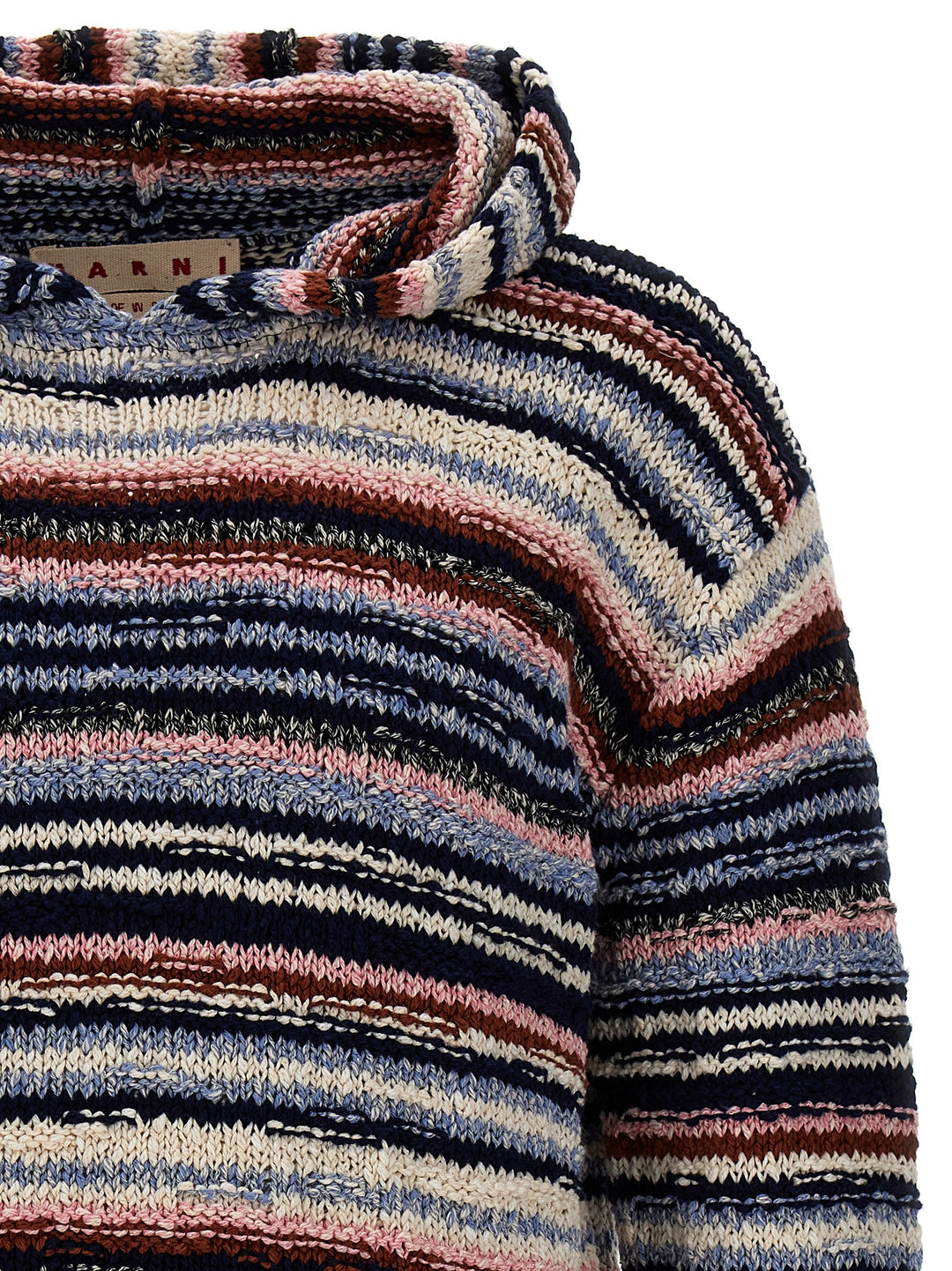 Striped Hooded Sweater Maglioni Multicolor