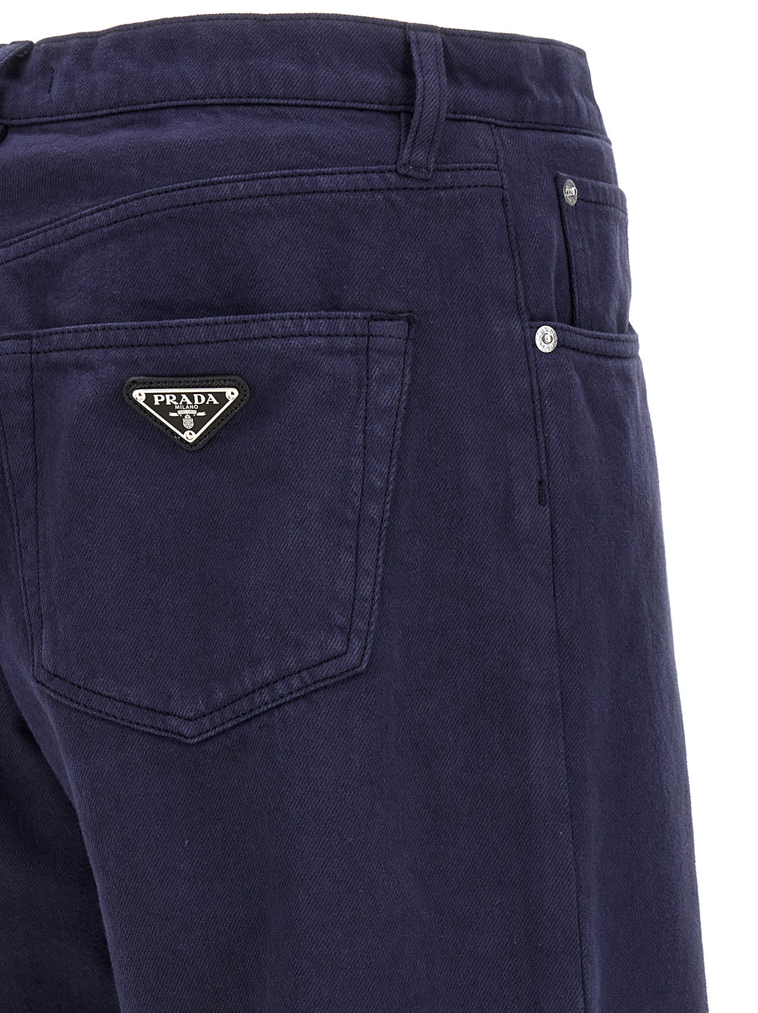 Prada Logo Jeans - Blu | b463418f921b54847e53bcca850b6d232e9412a5