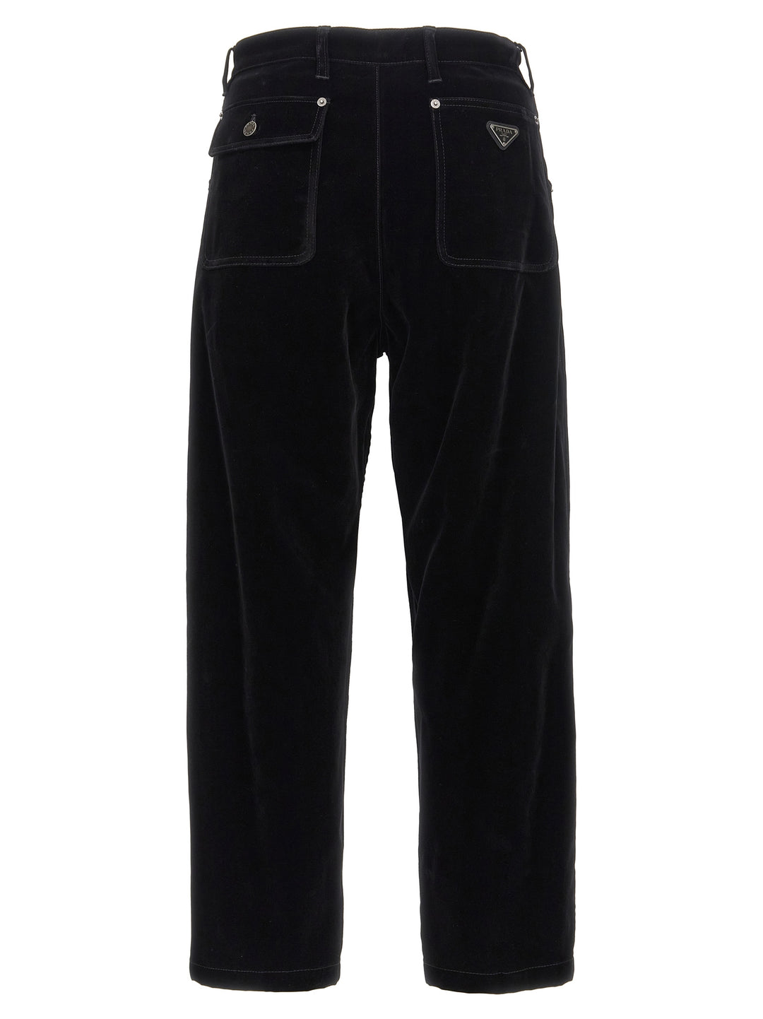 Prada Velvet Pantaloni - Nero | c173388b1fdd507fe83752f1df741fecbd57e1a7
