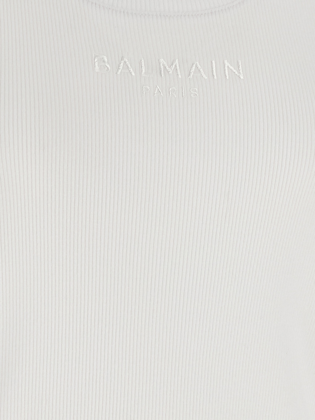 Balmain Logo Embroidery Tank Top Top - Bianco | 2a32d027747c7a13544c1f6b507218979b6da128