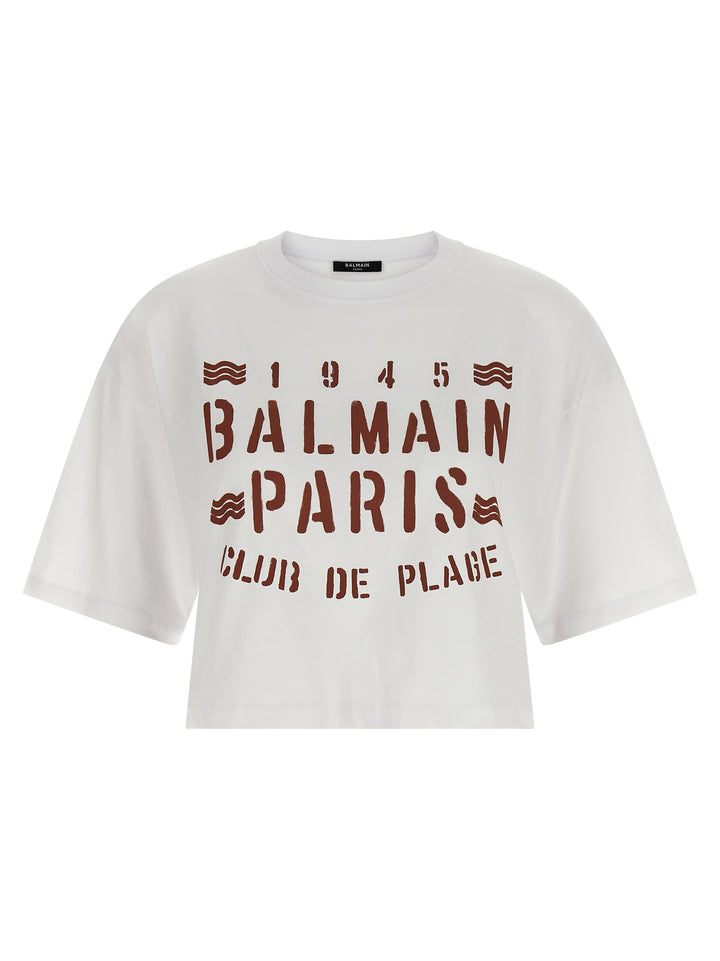 Balmain Plage T shirt - Bianco | 0857d5dae181c15de194ba3a054fd4876a313c53