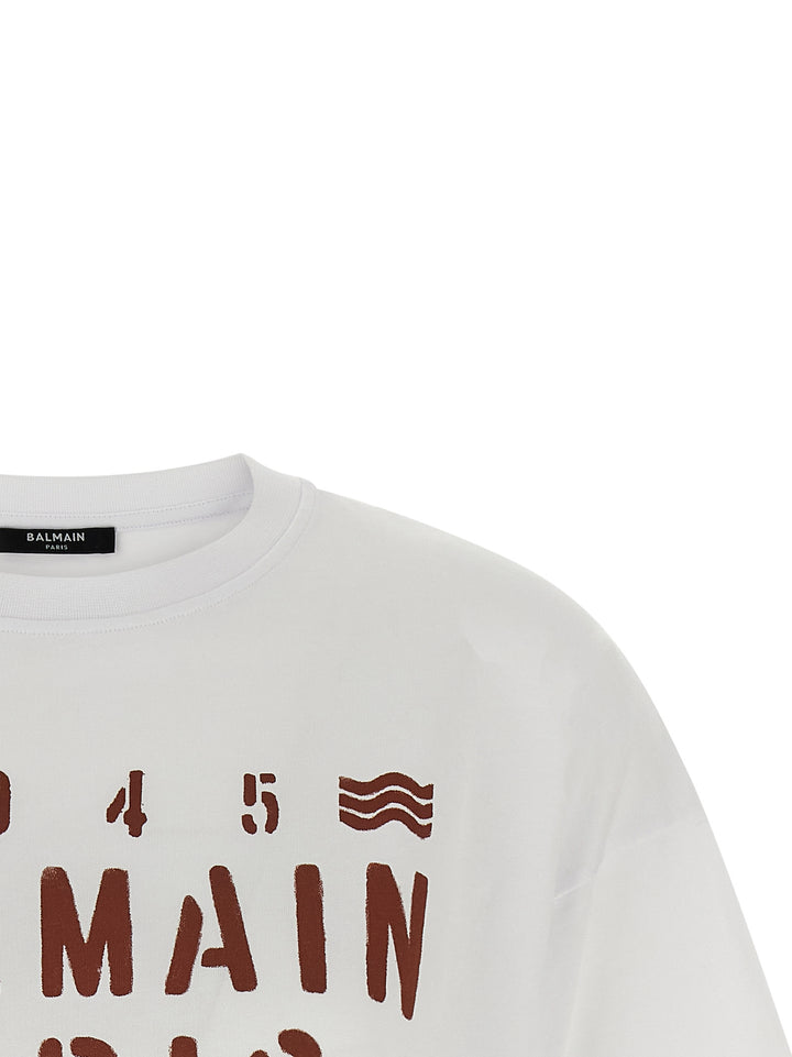 Balmain Plage T shirt - Bianco | f3d27f9b091a8f88895f3e3b6f72bfdb5bc3eed8