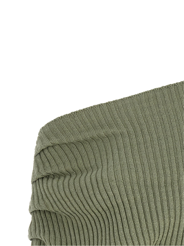 Balmain Draped Sweater Maglioni - Verde | 083ef9f3cdf6f9290e11578d343bd857bdbb3a78
