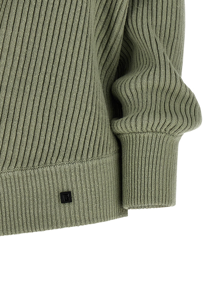 Balmain Draped Sweater Maglioni - Verde | db3346bb72c9e331c3637631ebe32a8e6bc435e6