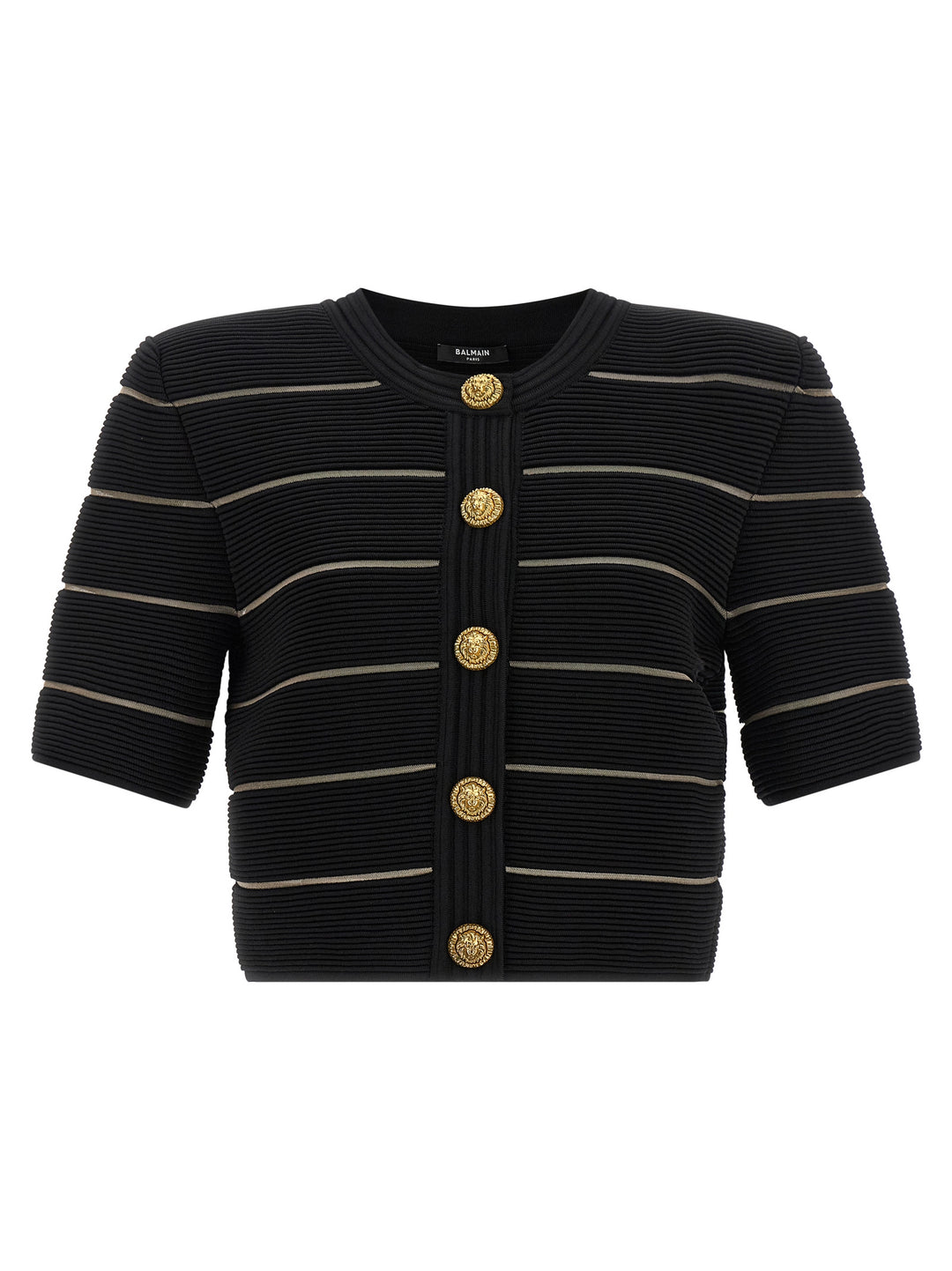 Balmain Cropped Cardigan Maglioni - Nero | 07c4c9c6469c9230835113205c2c3fd3e926d5ca