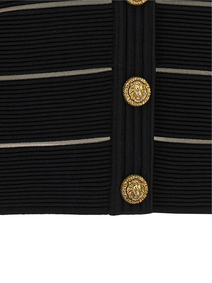 Balmain Cropped Cardigan Maglioni - Nero | adc9b0c4d4e920cde48f347d820693ac91d56e2e