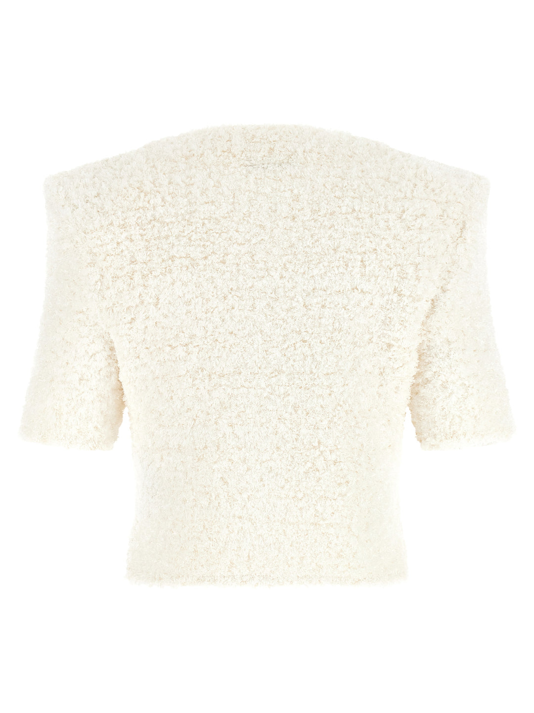 Balmain Cardigan Tweed Plumetis Maglioni - Bianco | 838d753857c4acd31c1b70309fc8cea66ed42b67