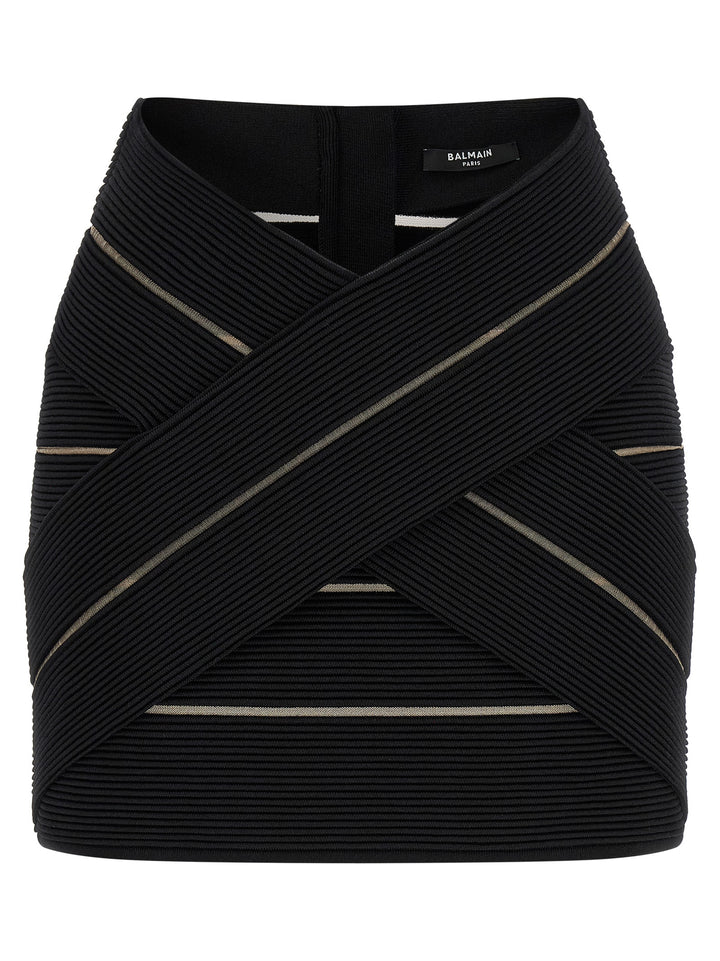 Balmain V-Shaped Waist Skirt Gonne - Nero | 8f1e09825a42720bd15627c64e633af4d353fe5b