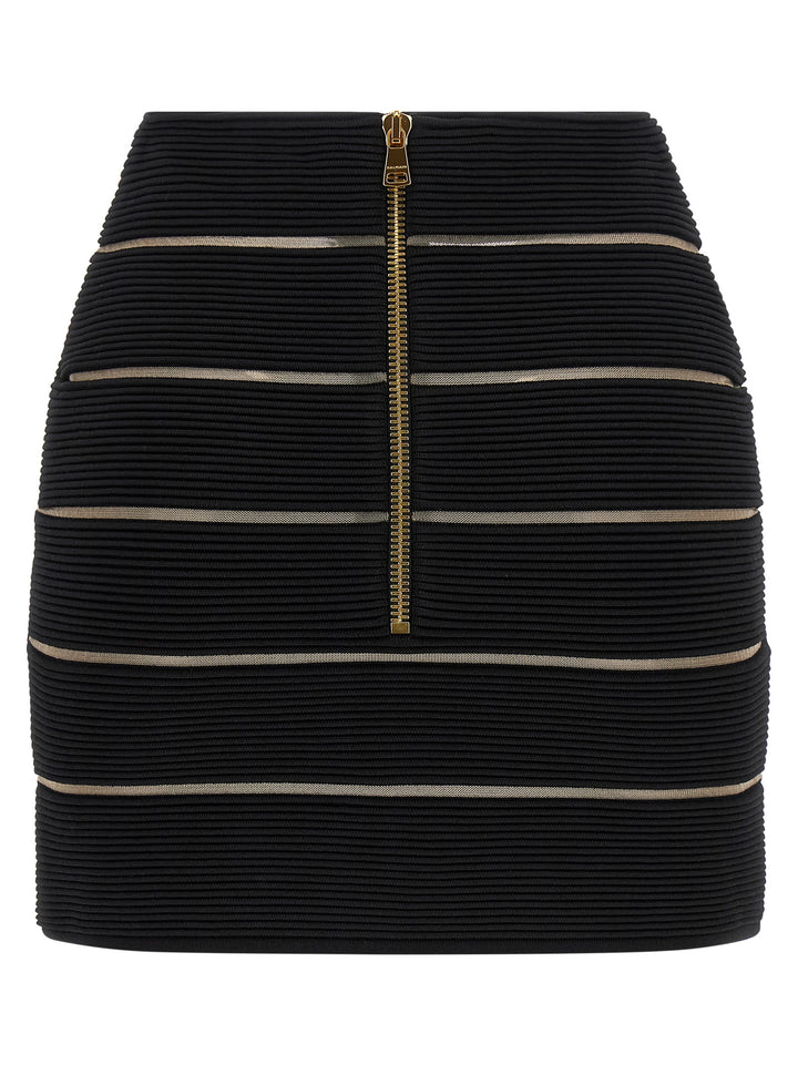 Balmain V-Shaped Waist Skirt Gonne - Nero | ffab8589d2f868989c73b296011e56956992364b
