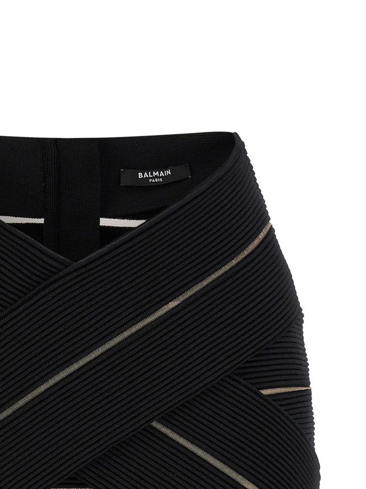Balmain V-Shaped Waist Skirt Gonne - Nero | 9c77d398ee7436a747f72906a2fe3cd7c438b052
