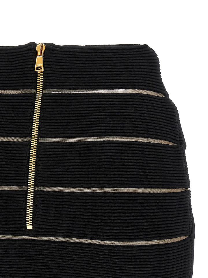 Balmain V-Shaped Waist Skirt Gonne - Nero | ffa7c98b768e670332f3d85c1df4ba7b19e957fe