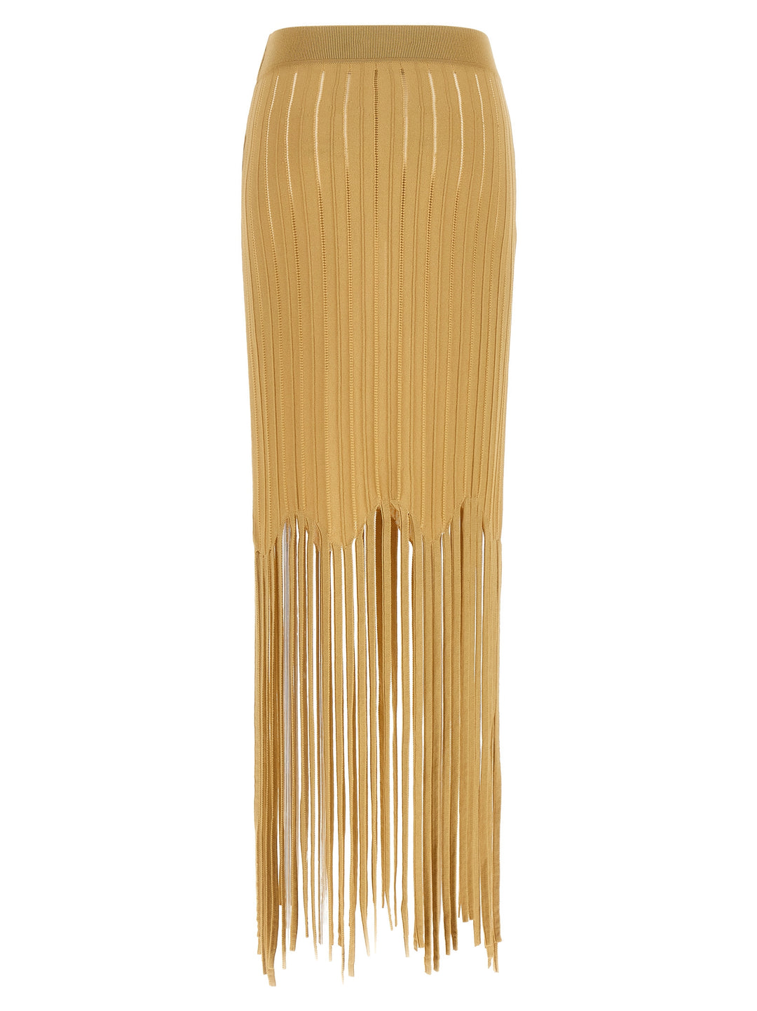Balmain Fringed Skirt Gonne - Beige | b73abfb5cca7f91dbfd46c4d8b2b1eb5ac4fc389