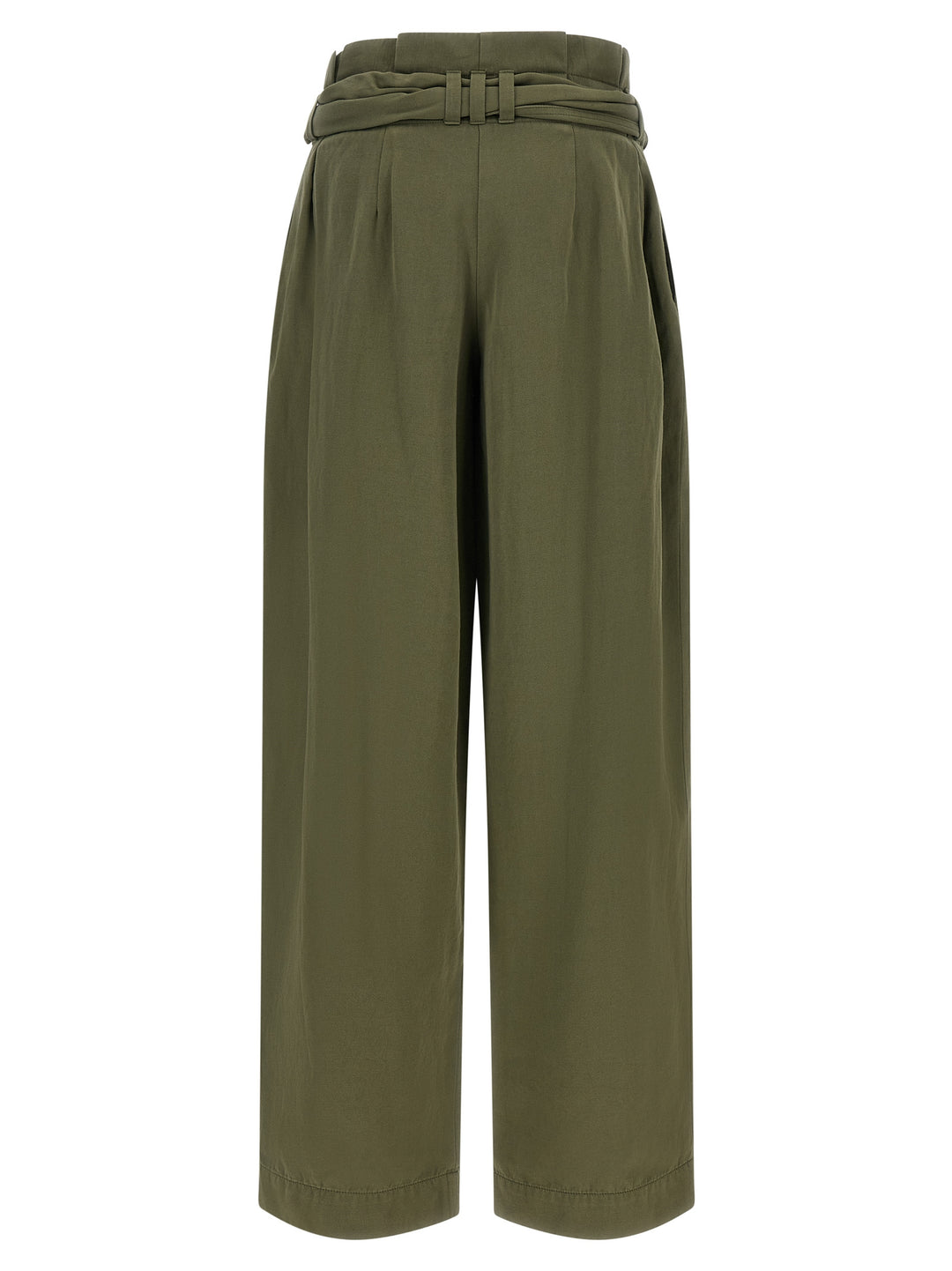 Balmain High Waist Pantaloni - Verde | 9f82267fffc9a979708358a31879797172d86b00
