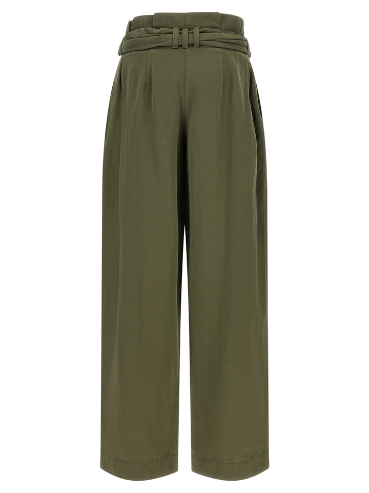 Balmain High Waist Pantaloni - Verde | 9f82267fffc9a979708358a31879797172d86b00