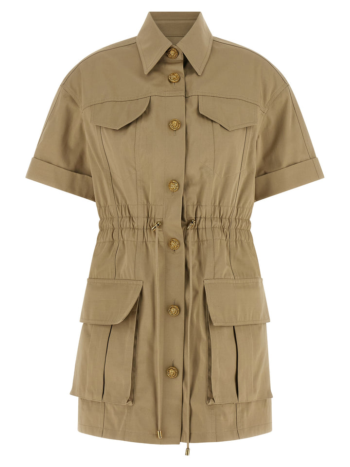 Balmain Saharan Dress Abiti - Verde | 4657a895f9991633562f220e9af3e151bdd9449f