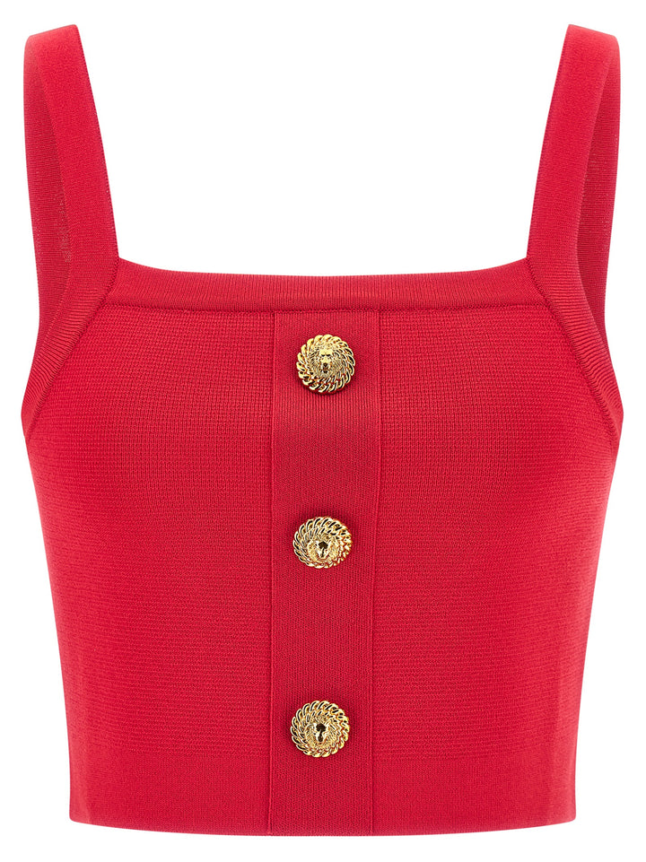 Balmain Top 3 Buttons Top - Fucsia | eff19140ce17b785e09df7edb8f6af9075d0494f