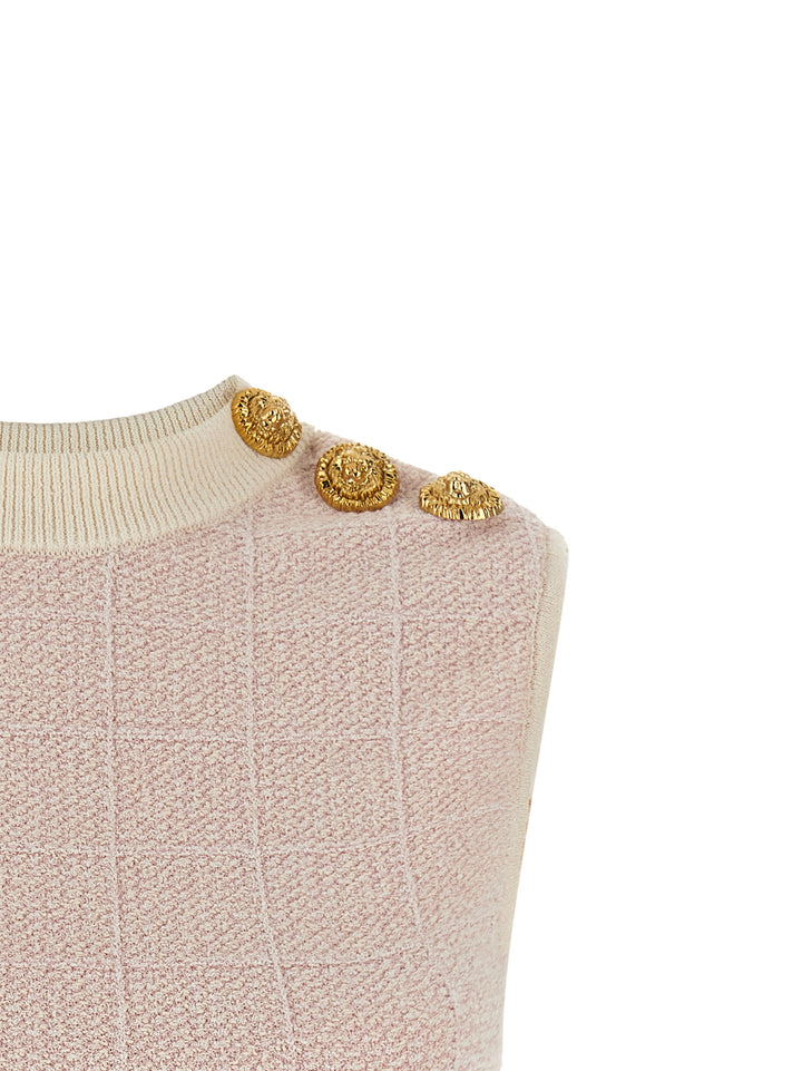 Balmain Testa Di Leone Top - Rosa | f734d10cc80b93fb19a601c3f5e4843e4029e245