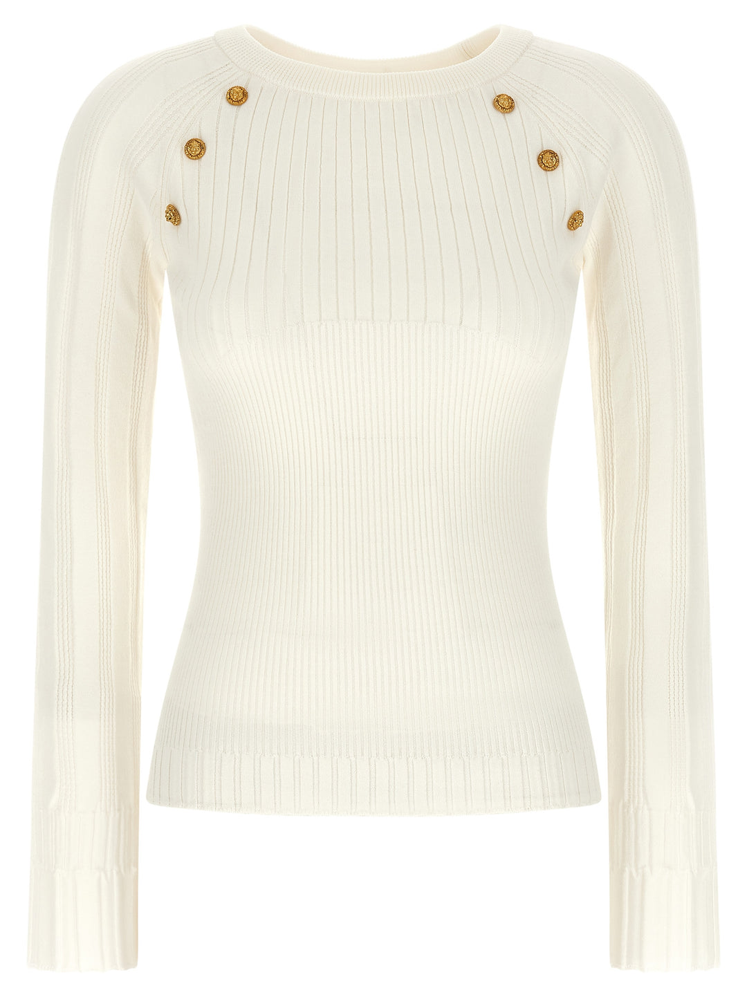 Balmain 3 Buttons Sweater Maglioni - Bianco | 82135e22a17b20e3cc8346b718f44b7847e2d7c3
