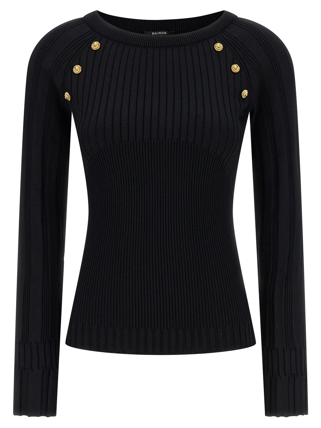 Balmain 3 Buttons Sweater Maglioni - Nero | 2ee768246591ae71366a5e5e9169a6307b859ae6