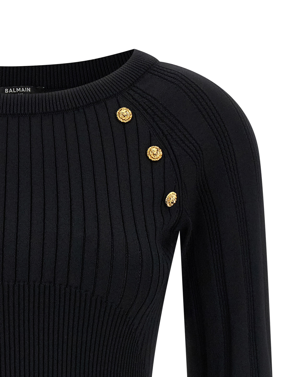 Balmain 3 Buttons Sweater Maglioni - Nero | 3d8eb2fafde9184e114472b9507fa3d1b2882177