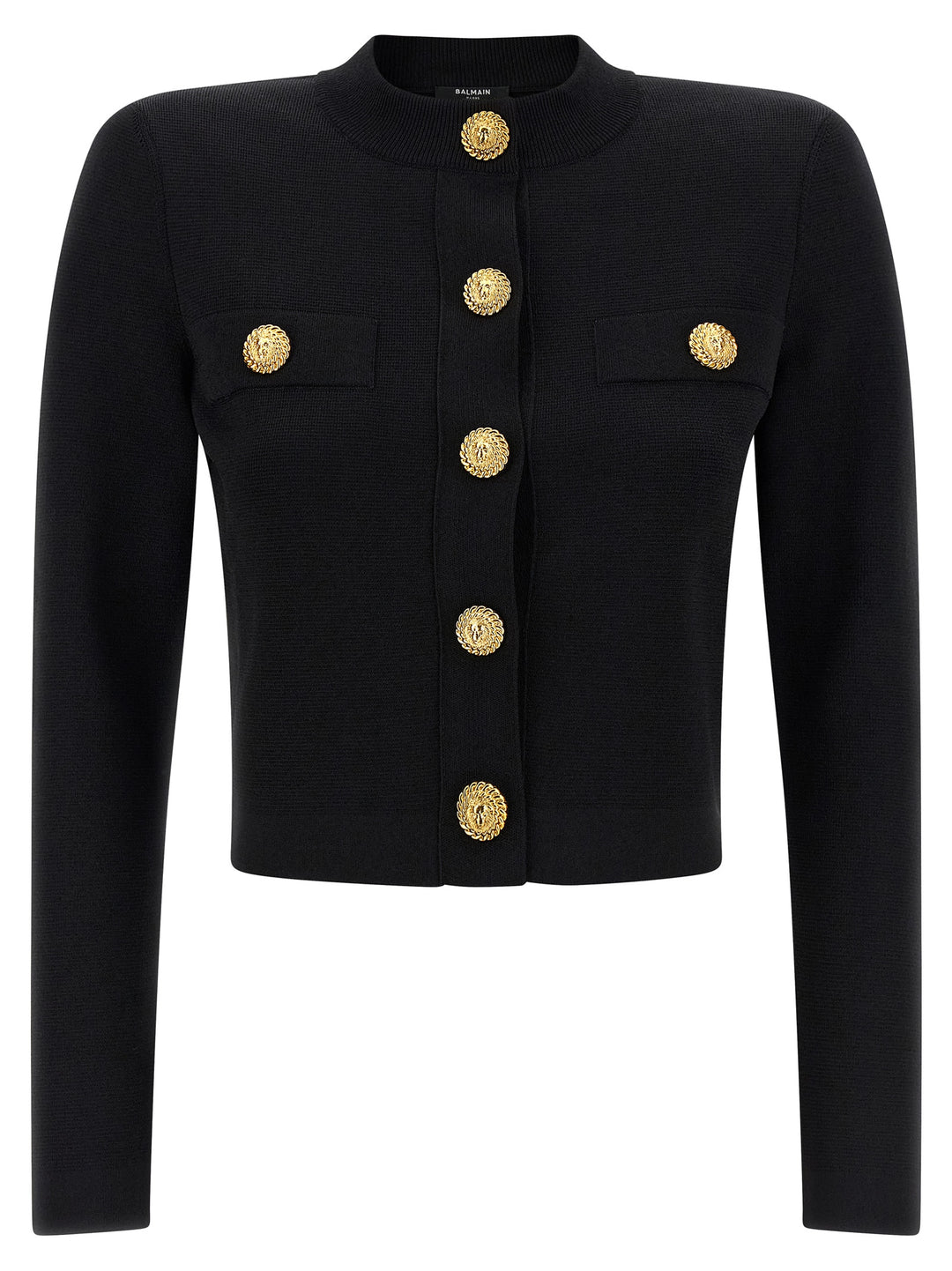 Balmain Cropped Cardigan Maglioni - Nero | 0f6747d8af276bc5935ecab1f8a4006487b56aa0