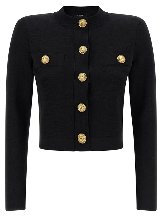 Cropped Cardigan Maglioni Nero