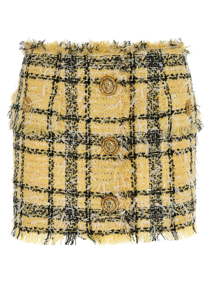 Balmain Lurex Tweed Skirt Gonne - Multicolor | 20b4a996a2dfe37bc5aa027df6cbd35b690e9999