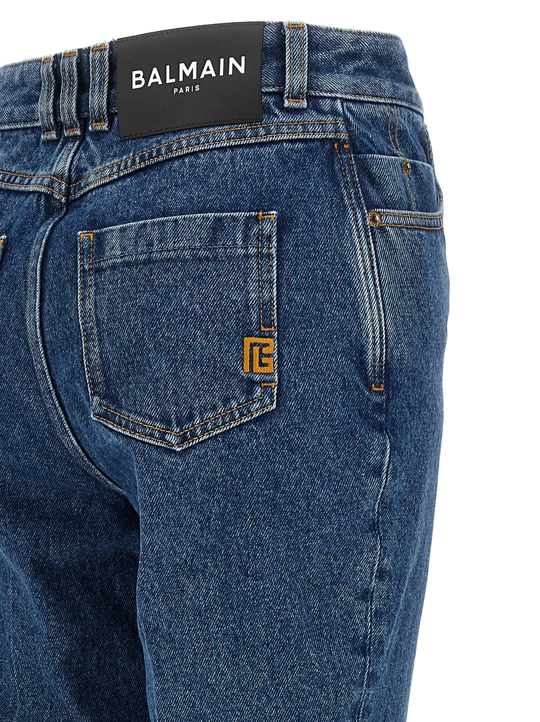 Balmain Embroidery Jeans - Blu | 0d8ffe8bd16b97a8575c73829631bce1b24428a6