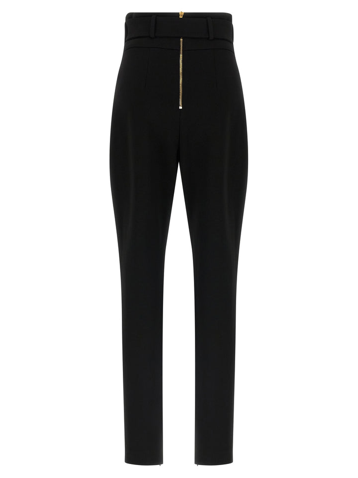 Balmain Belted Pantaloni - Nero | c5a1706525d46700726c3aed020dbea53a5575a8