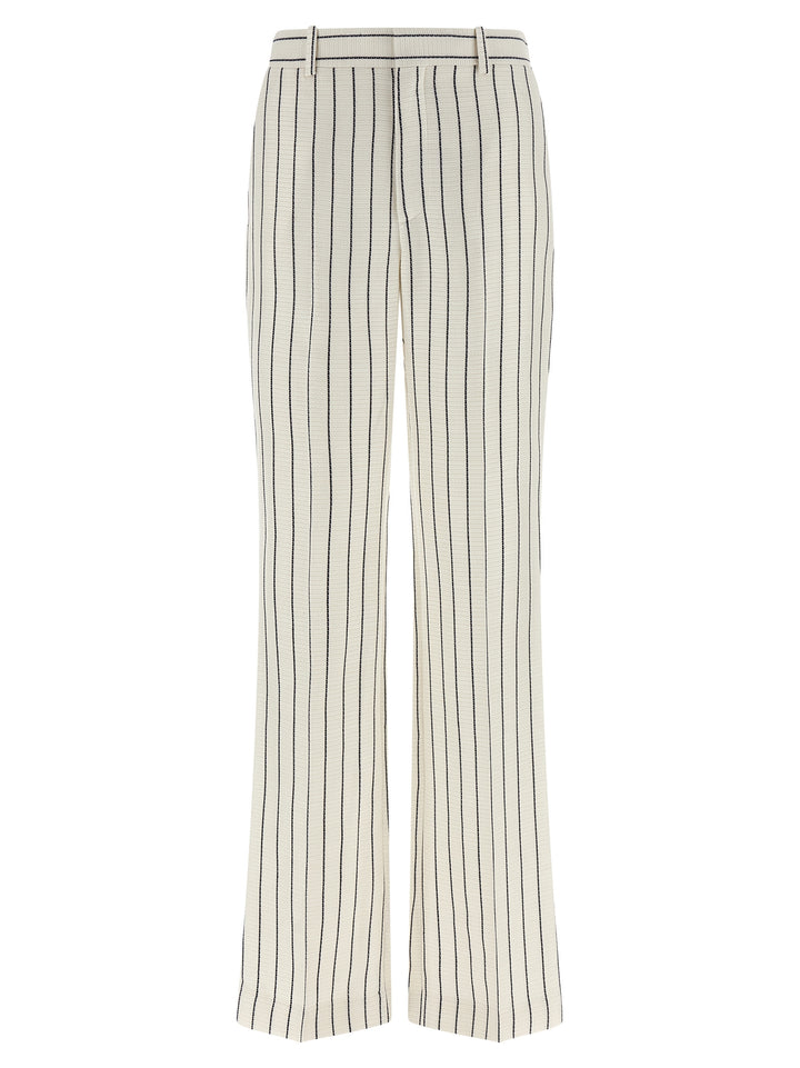Balmain Striped Pantaloni - Bianco | 756738e2570da44889a74c2d28f505f18cd8c68f