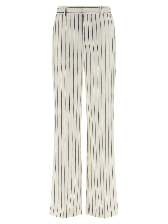 Striped Pantaloni Bianco