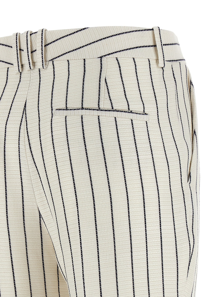 Balmain Striped Pantaloni - Bianco | 2e9cfbab80bcd281da3abbe9d12201f3e69f92a7