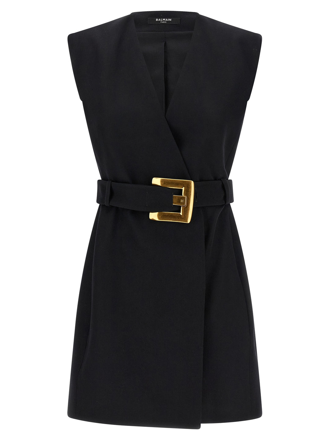 Balmain Wrap Dress Abiti - Nero | 3effb50af27e1c984b9374b1535de330b213cbda