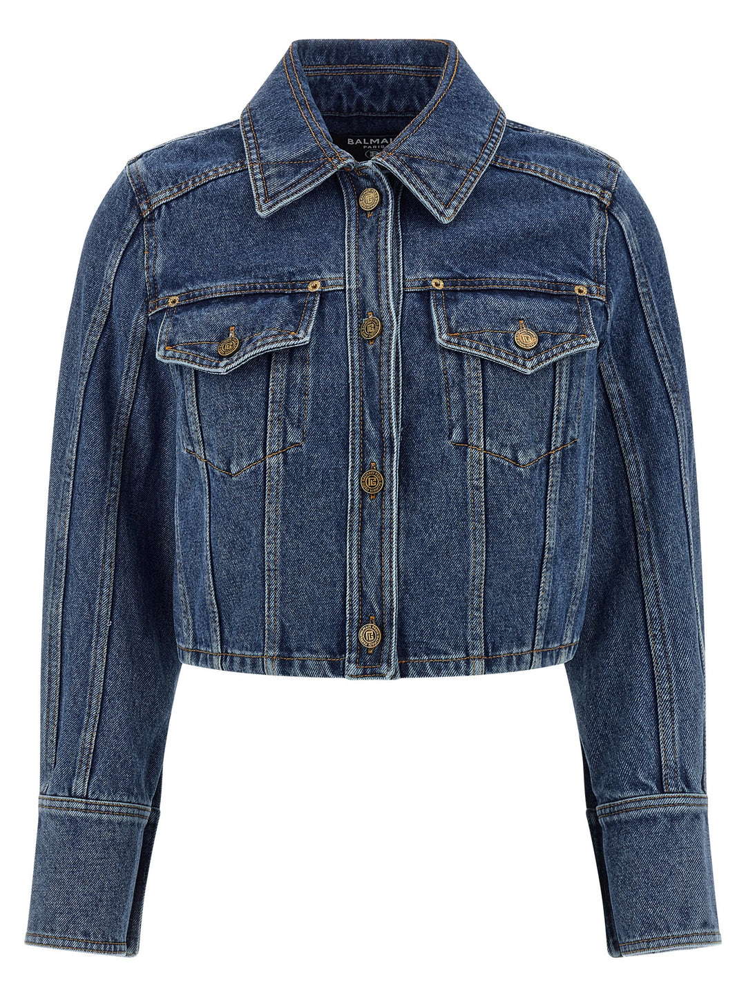 Balmain Denim Jacket Puffer Jackets - Blu | ccc35caf75995a298bf3447209a80960ea89028d