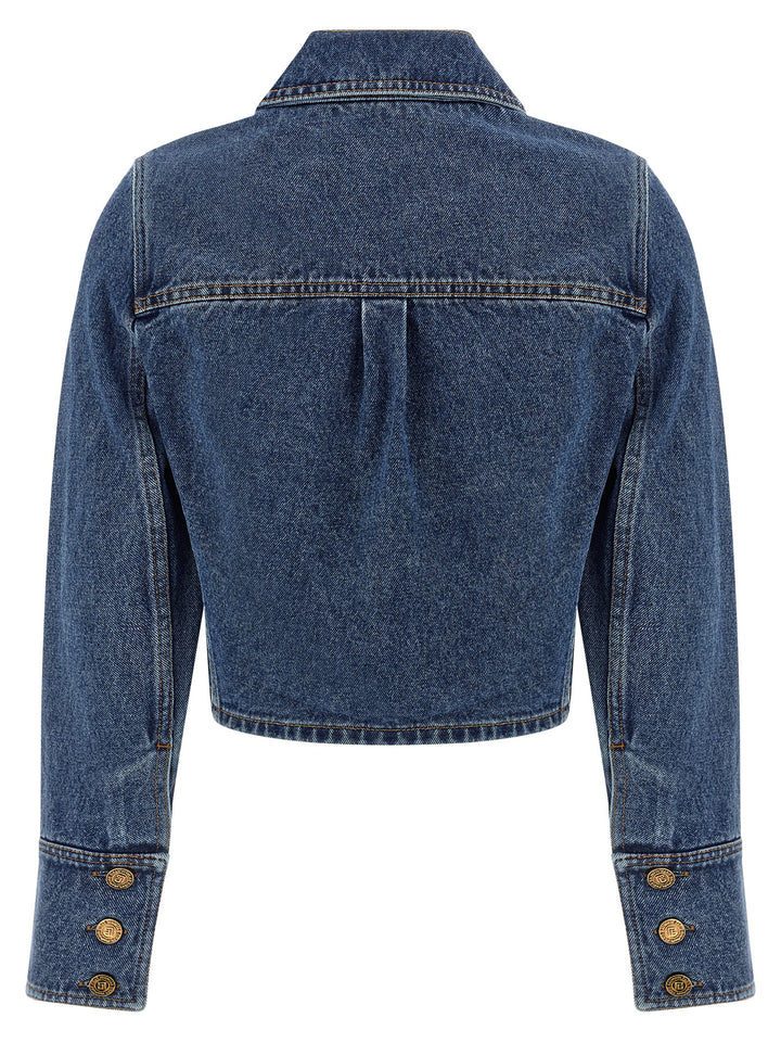 Balmain Denim Jacket Puffer Jackets - Blu | 59bf141d40091f1472db910f6a49bbc07aa67566